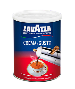 Кофе молотый Lavazza Crema-e-Gusto банка 250 г.