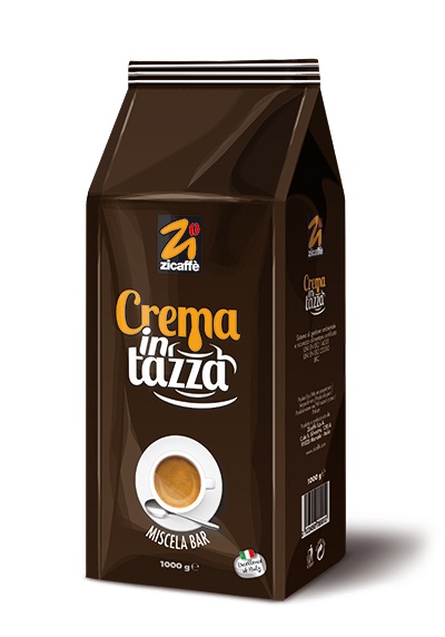 Кофе в зернах Zicaffe Crema in tazza 1,0 кг.