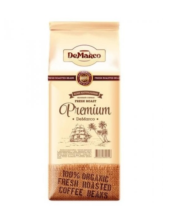 Кофе в зернах DeMarco Fresh Roast PREMIUM 1,0 кг.