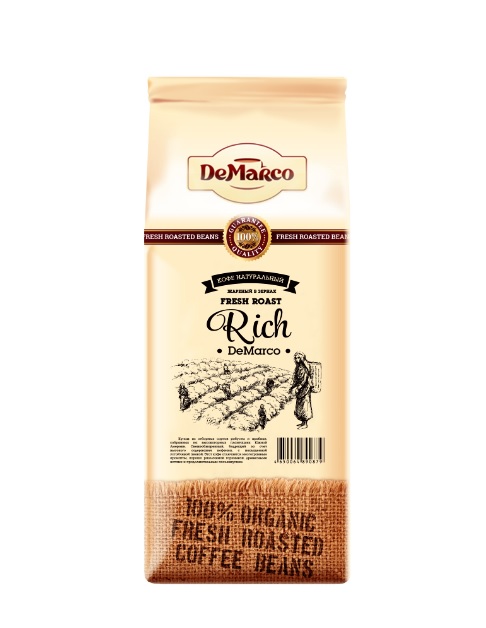 Кофе в зернах DeMarco Fresh Roast RICH 1,0 кг.